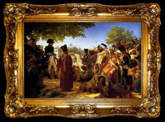 framed  Baron Pierre Narcisse Guerin Napoleon Pardoning the Rebels at Cairo, ta009-2